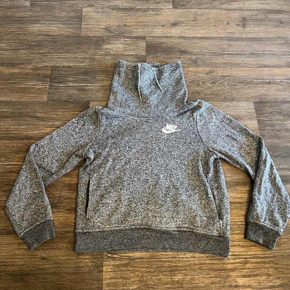 Nike Tops - Nike Women’s Activewear Gray Cowl Neck String Hoodie Small